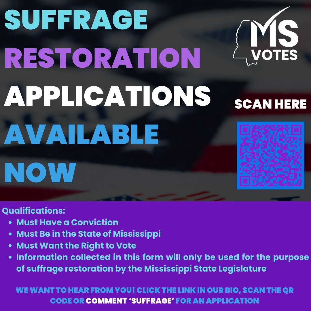Mississippi Votes Suffrage Application's Promotion from the 2024 Legislative Session